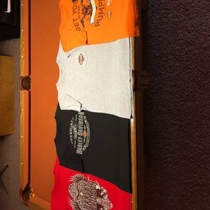 5 Mens Large Harley Davidson short sleeve T shirts